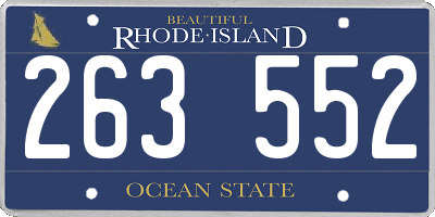 RI license plate 263552