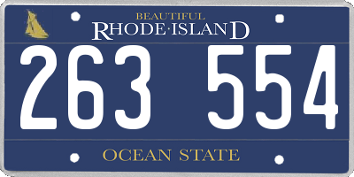 RI license plate 263554