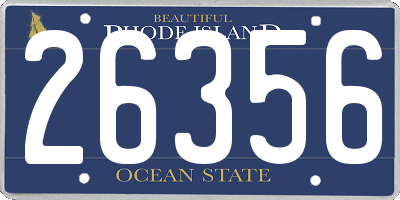 RI license plate 26356