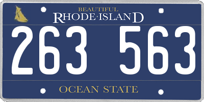 RI license plate 263563