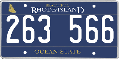 RI license plate 263566
