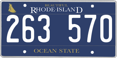 RI license plate 263570