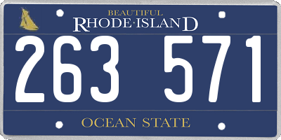 RI license plate 263571