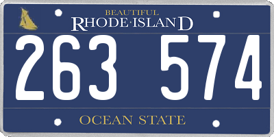 RI license plate 263574
