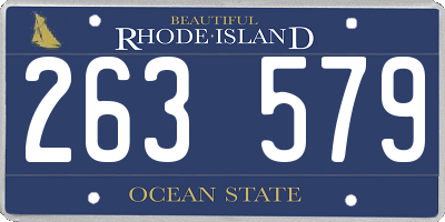RI license plate 263579