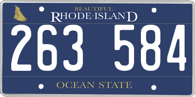 RI license plate 263584