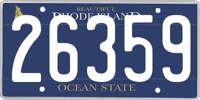 RI license plate 26359