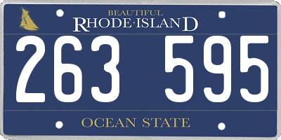 RI license plate 263595