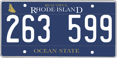 RI license plate 263599