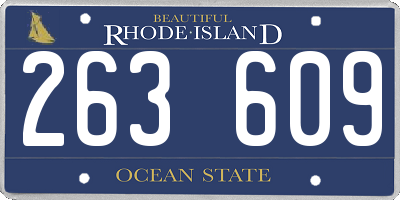 RI license plate 263609