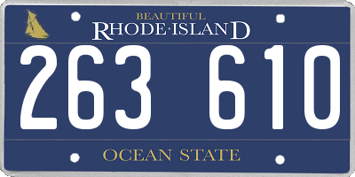 RI license plate 263610