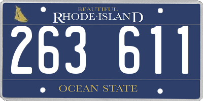 RI license plate 263611