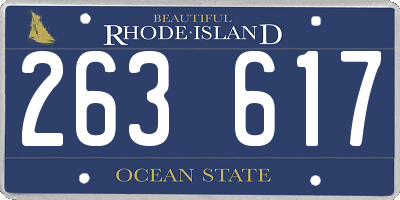 RI license plate 263617