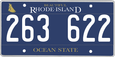 RI license plate 263622