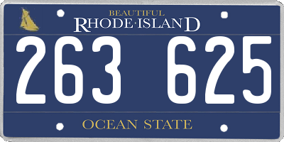 RI license plate 263625