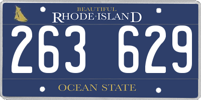 RI license plate 263629