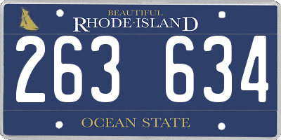 RI license plate 263634