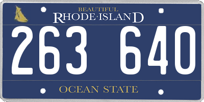 RI license plate 263640