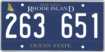 RI license plate 263651