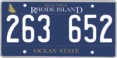 RI license plate 263652