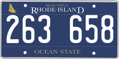 RI license plate 263658