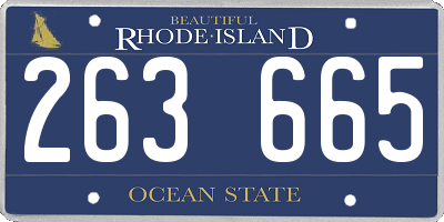 RI license plate 263665