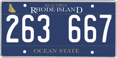 RI license plate 263667