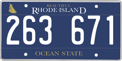 RI license plate 263671