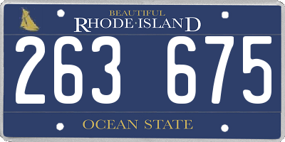 RI license plate 263675