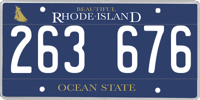 RI license plate 263676