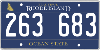 RI license plate 263683