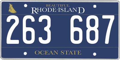 RI license plate 263687