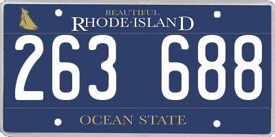 RI license plate 263688