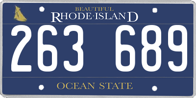 RI license plate 263689