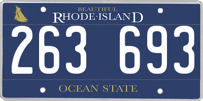 RI license plate 263693