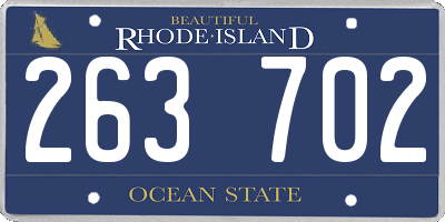 RI license plate 263702