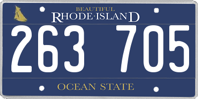 RI license plate 263705