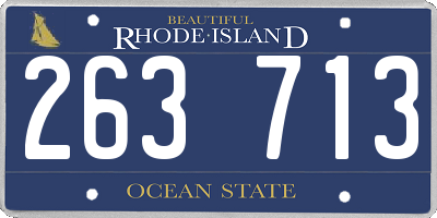RI license plate 263713