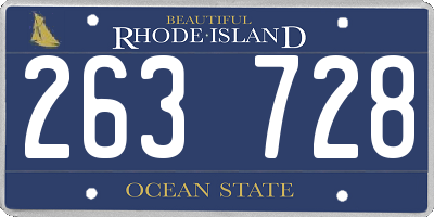 RI license plate 263728