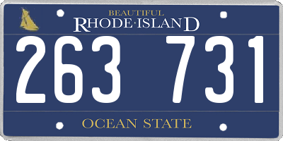 RI license plate 263731