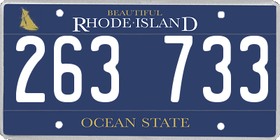 RI license plate 263733