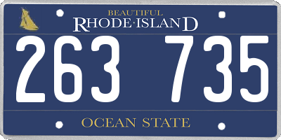 RI license plate 263735