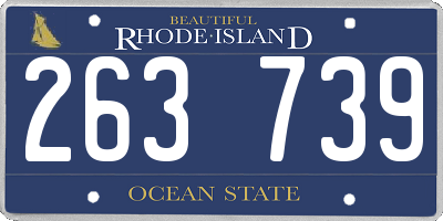 RI license plate 263739