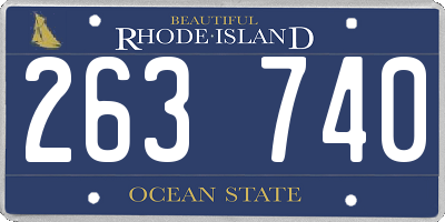 RI license plate 263740
