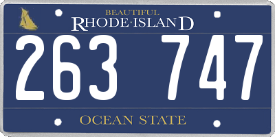 RI license plate 263747
