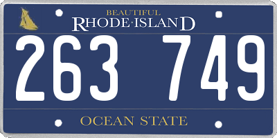 RI license plate 263749