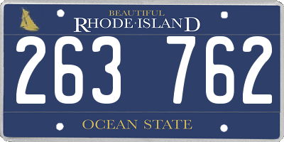 RI license plate 263762