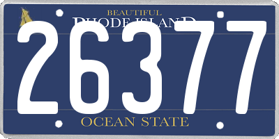RI license plate 26377