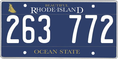 RI license plate 263772
