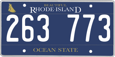 RI license plate 263773